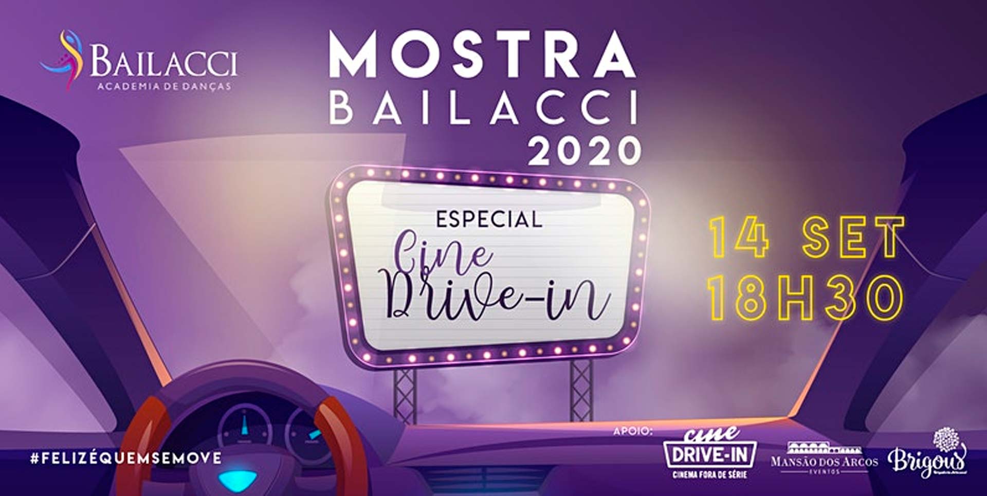 Academia de dança lança Mostra no Cine Drive-In para promover apresentação de alunos em meio à quarentena