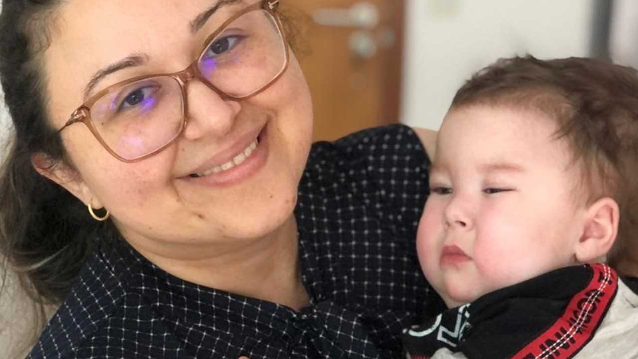 Carla Melo e o pequeno Heitor