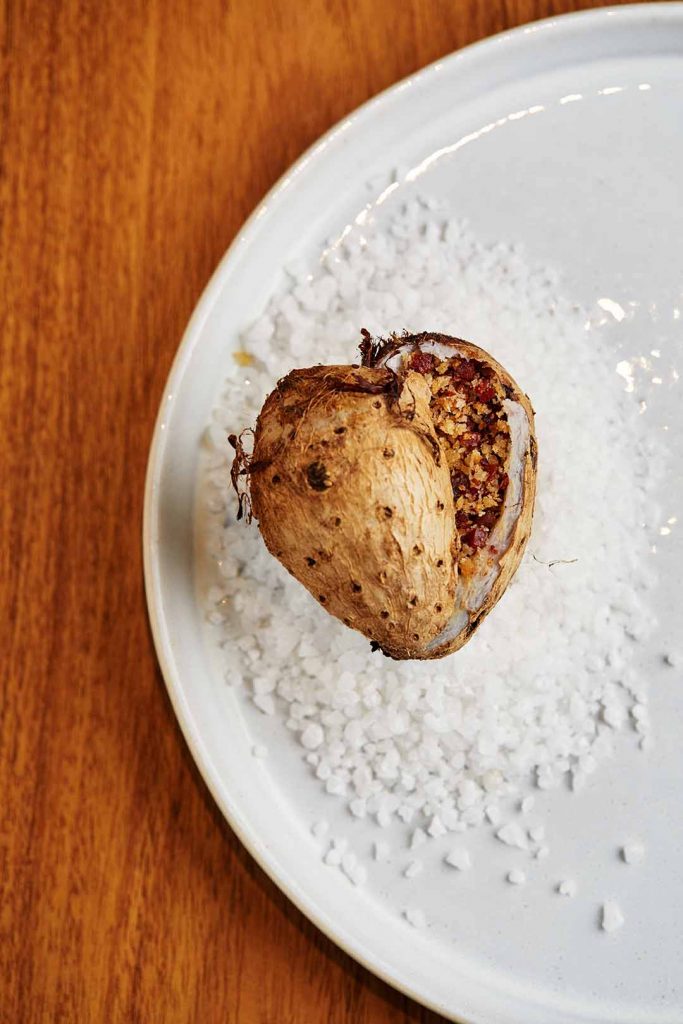 Inhame recheado. Foto: Bruno Aguiar