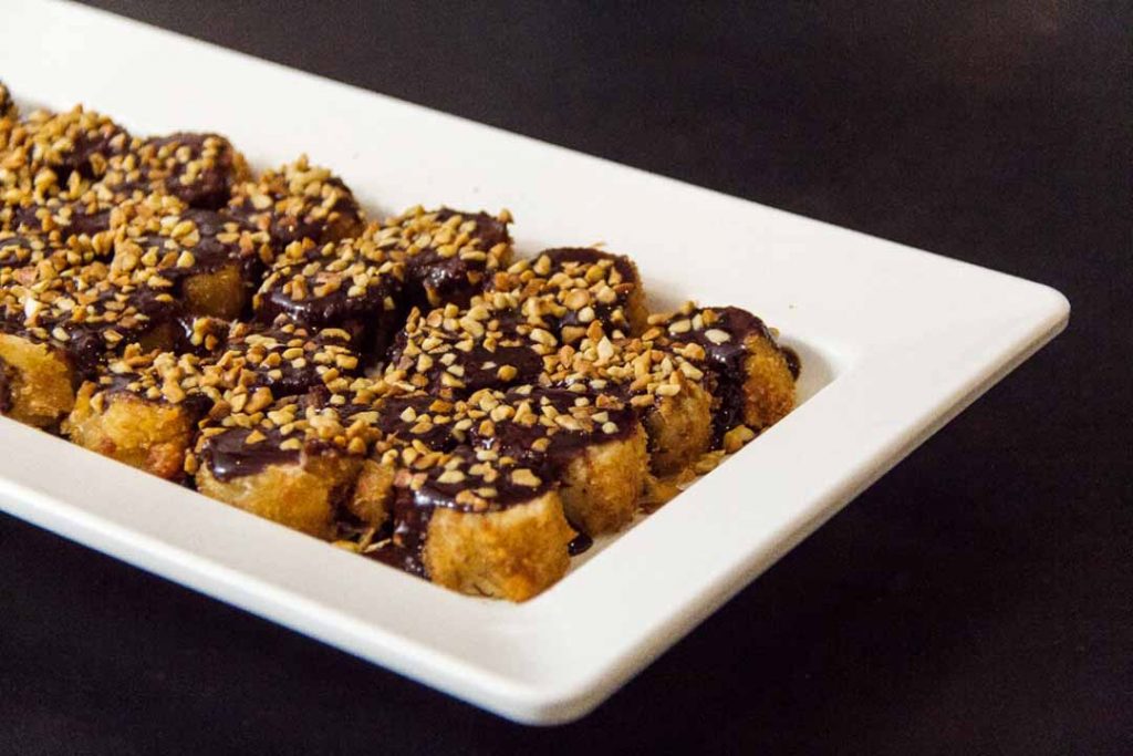 Hana - Sushi de banana com chocolate. Foto: Agência Domo