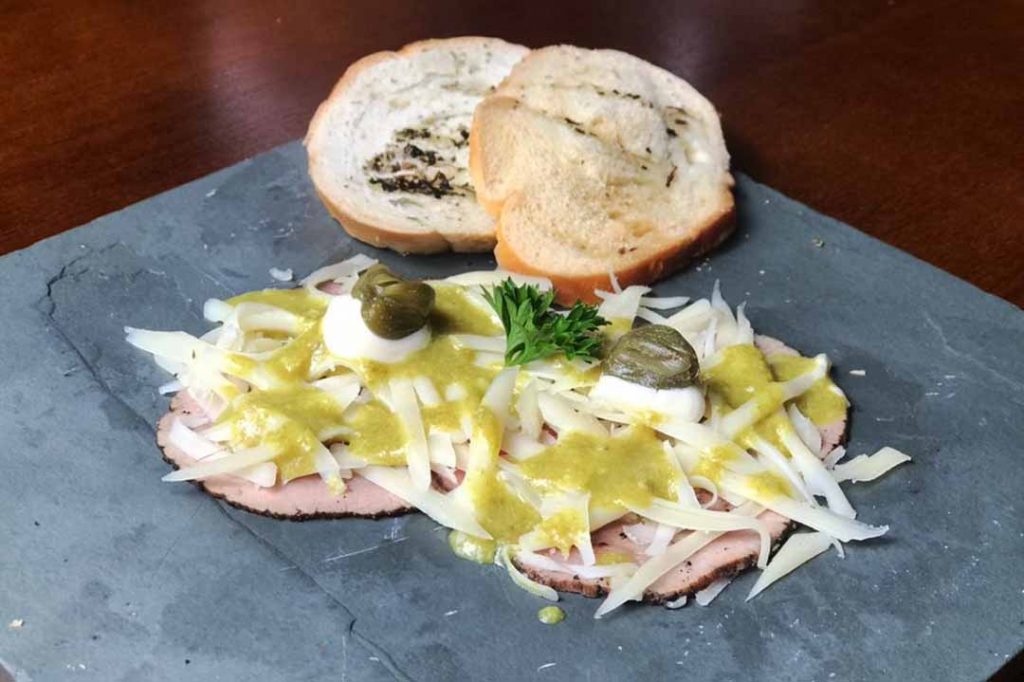 Mini carpaccio. Foto: Divulgação