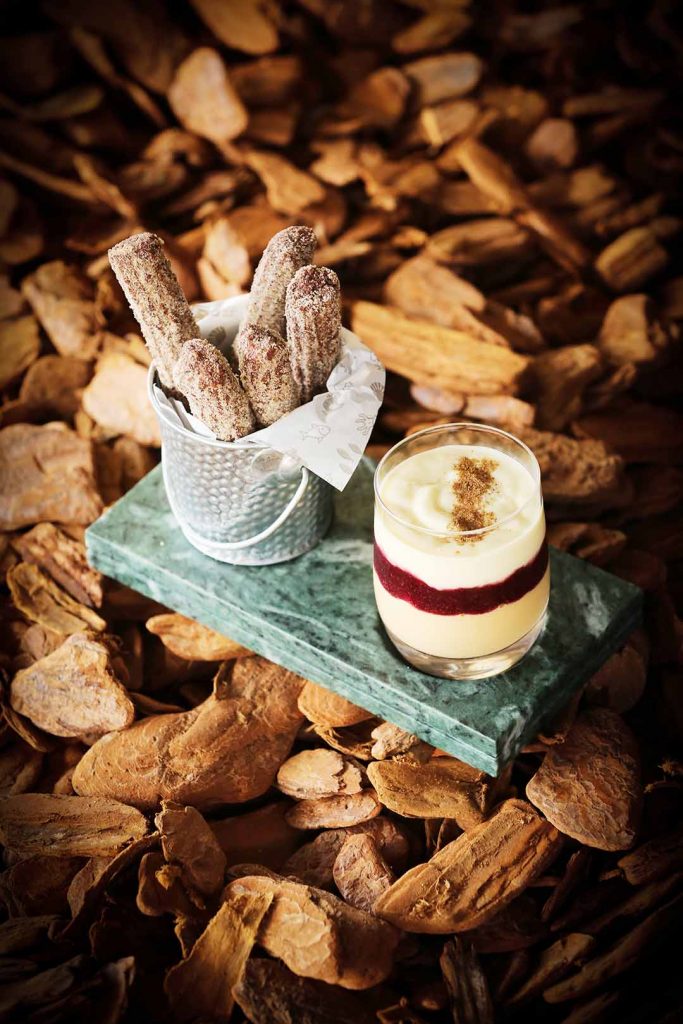 Churros morados. Foto: Divulgação