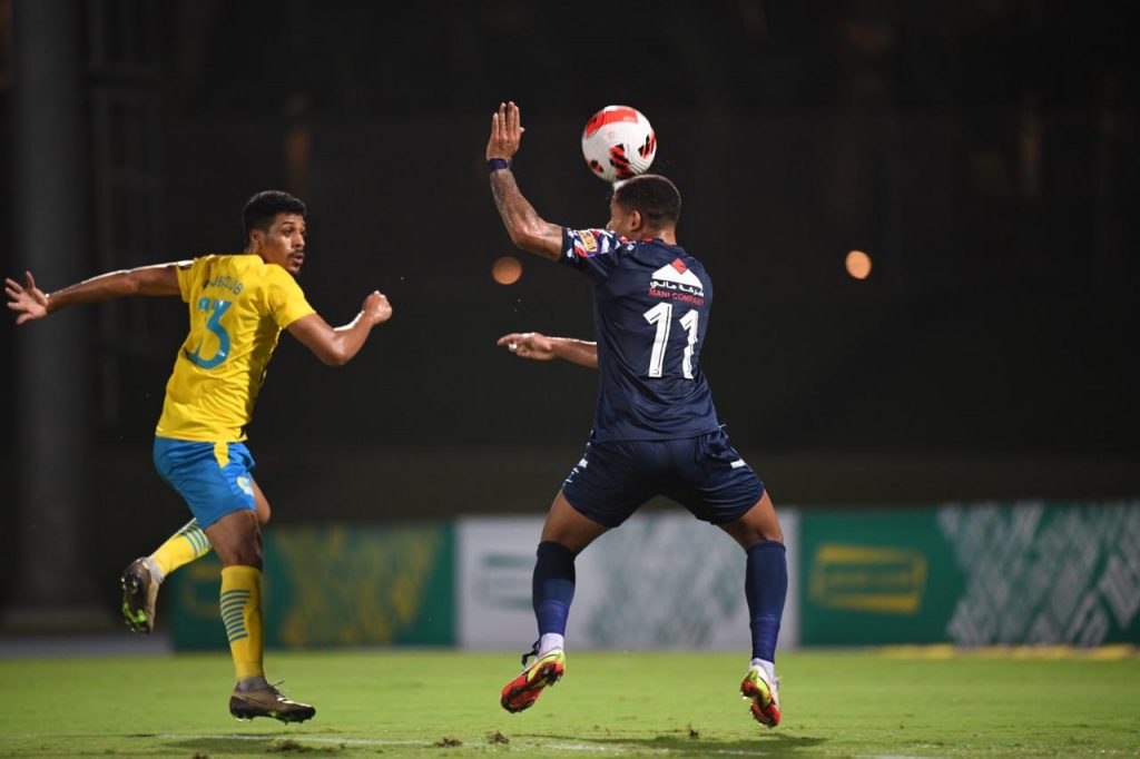 Breno Almeida jogando pelo Jeddah, da Arábia Saudita, onde jogou em 2021. Foto: Arquivo pessoal