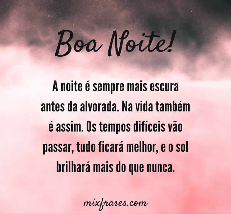 Msg de boa noite