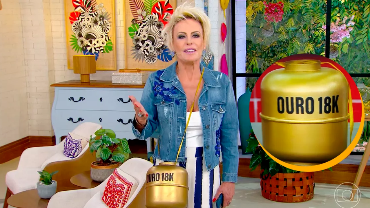 Em forma de protesto, a apresentadora do ‘Mais Você’ reclama do aumento do preço do gás de cozinha nesta manhã (22)