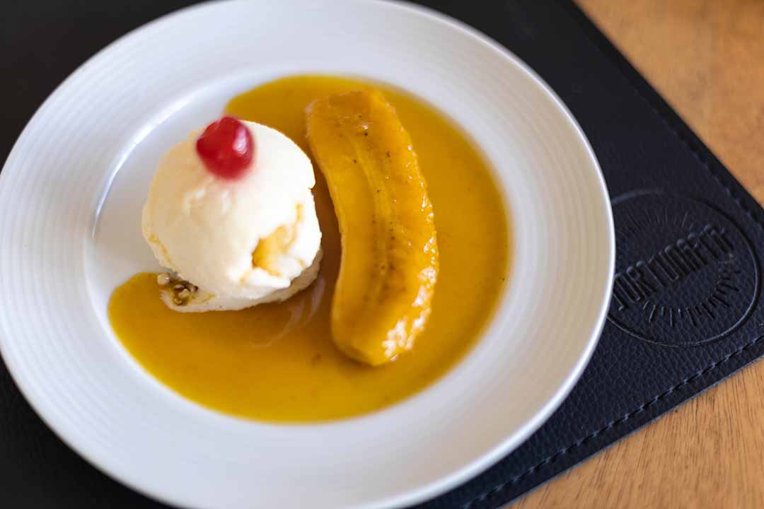 Banana Flambada. Foto: Rayan Ribeiro