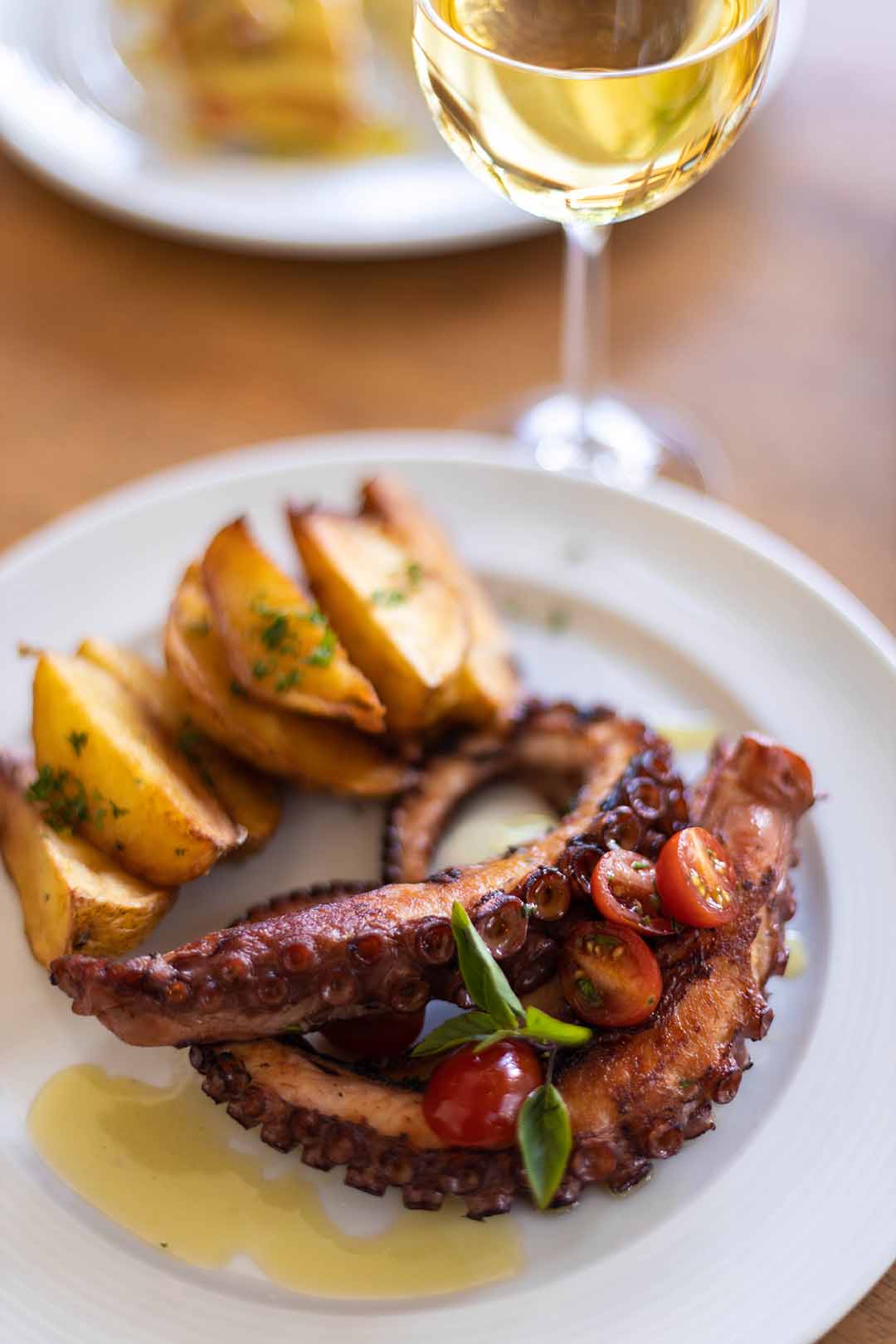 Polvo grelhado. Foto: Rayan Ribeiro