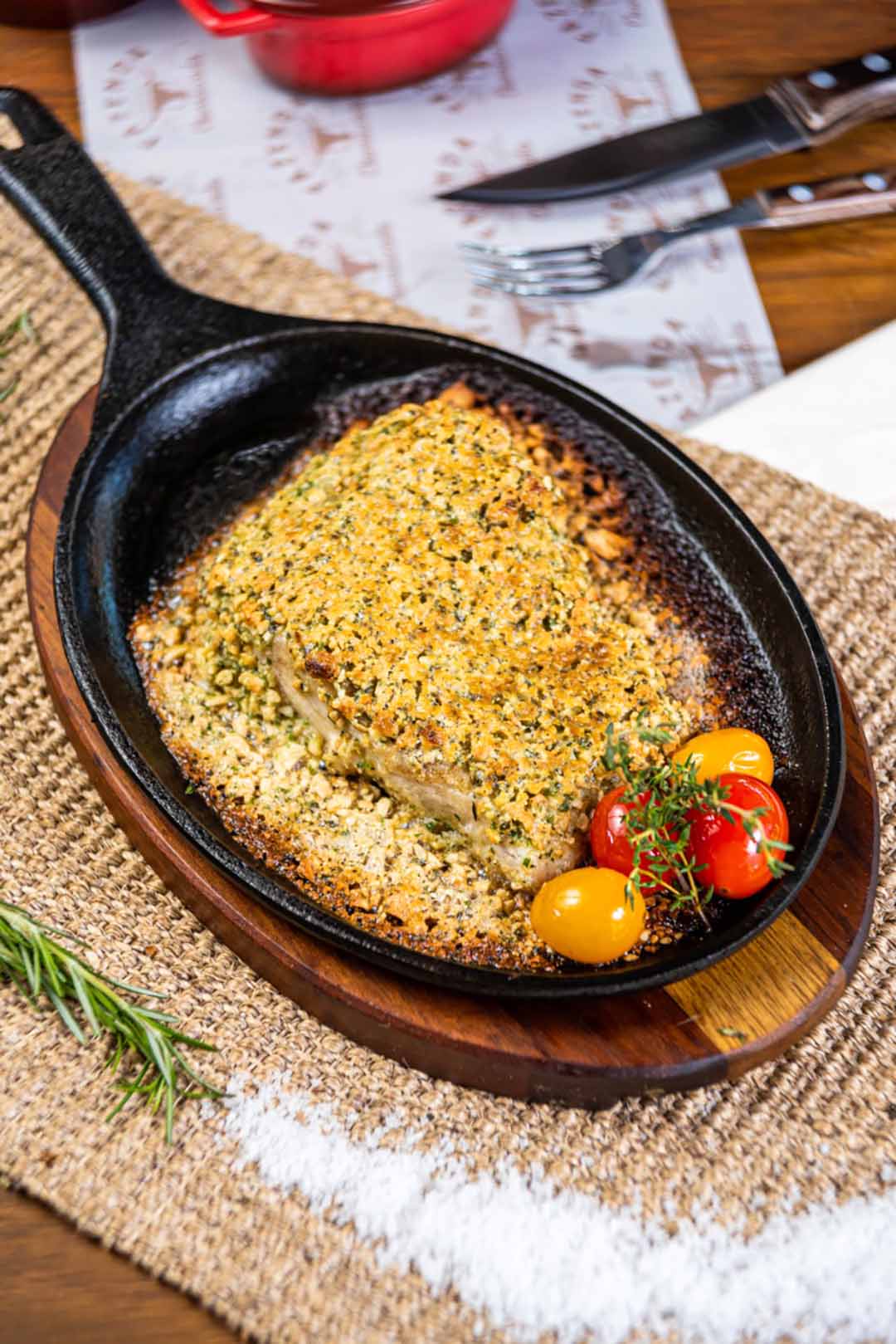 Filé de namorado com crosta de ervas frescas - Fazenda Churrascada Brasília