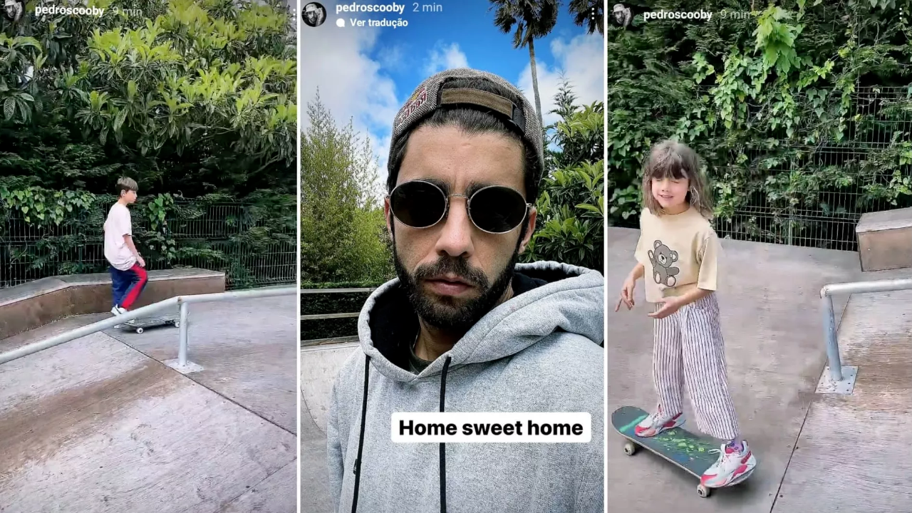 “Vou passar super bonder para ficar coladinho”, brincou o filho mais velho do surfista, Dom, ao reencontrar o ex-bbb