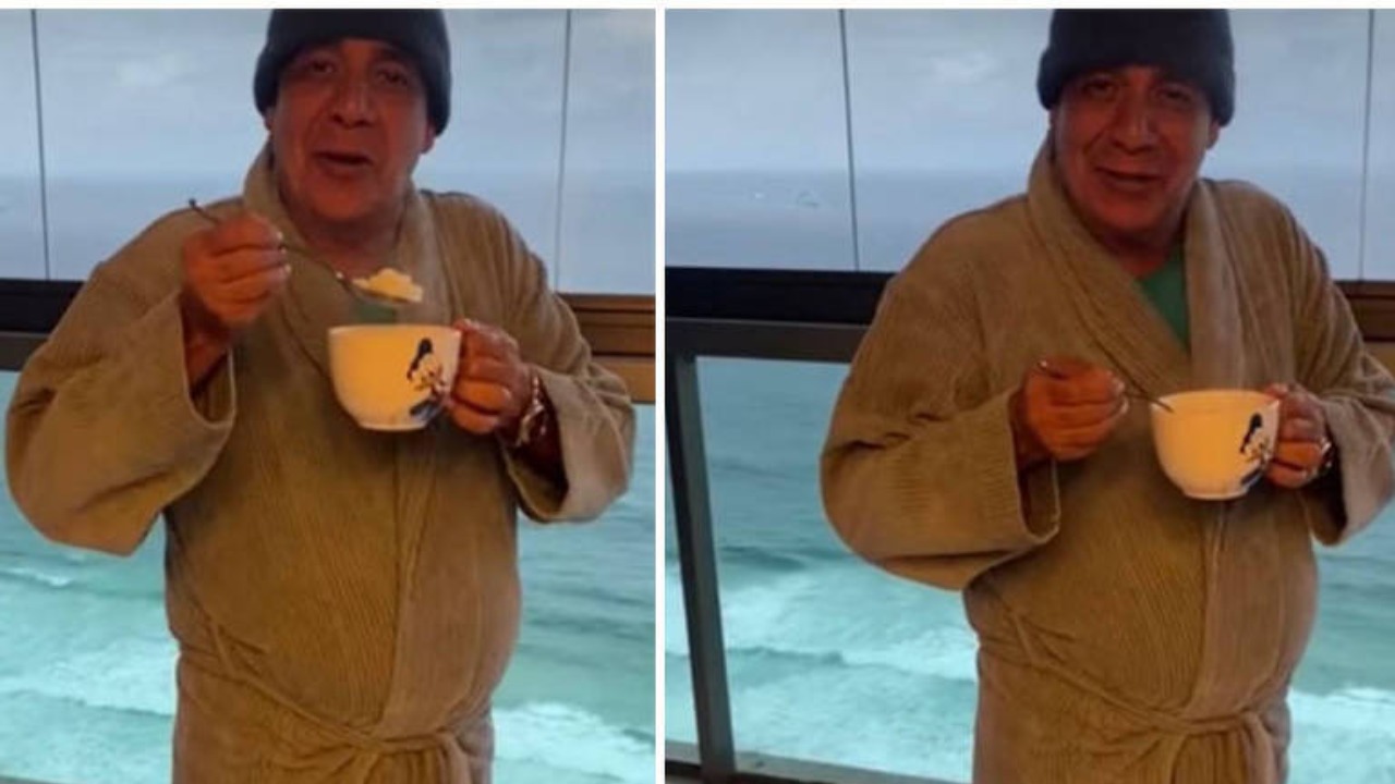 O cantor publicou a sua escolha para passar a noite no frio do Rio de Janeiro em suas redes; Fãs e amigos brincaram nos comentários