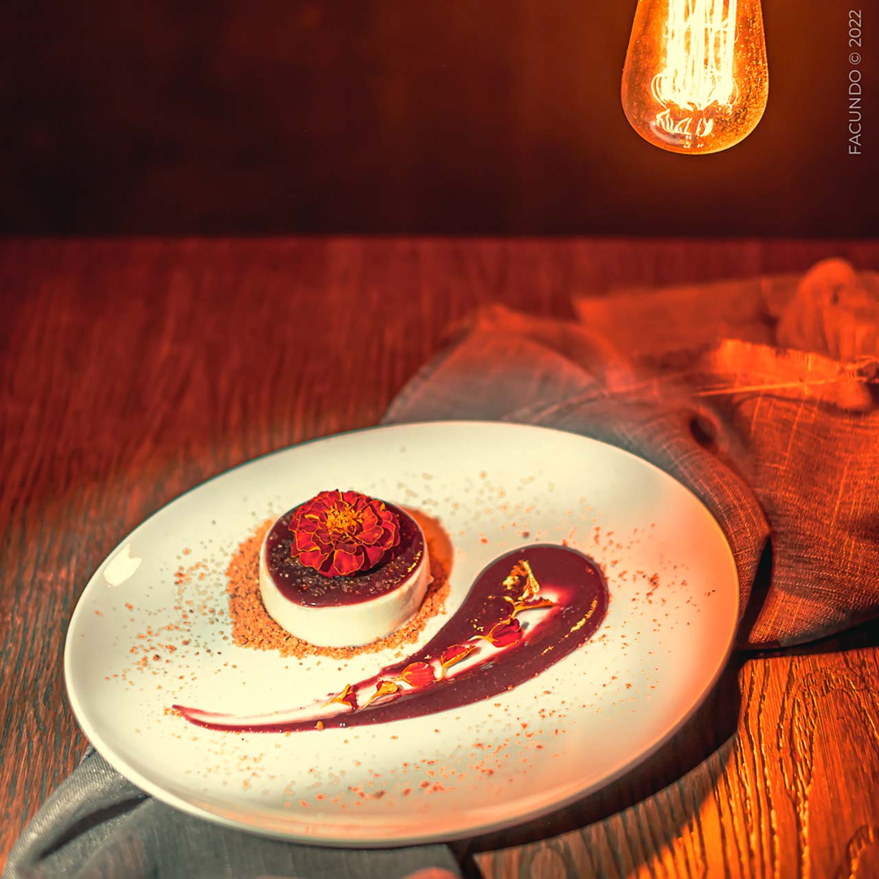 Panna Cotta de Chocolate Branco. Foto: Facundo