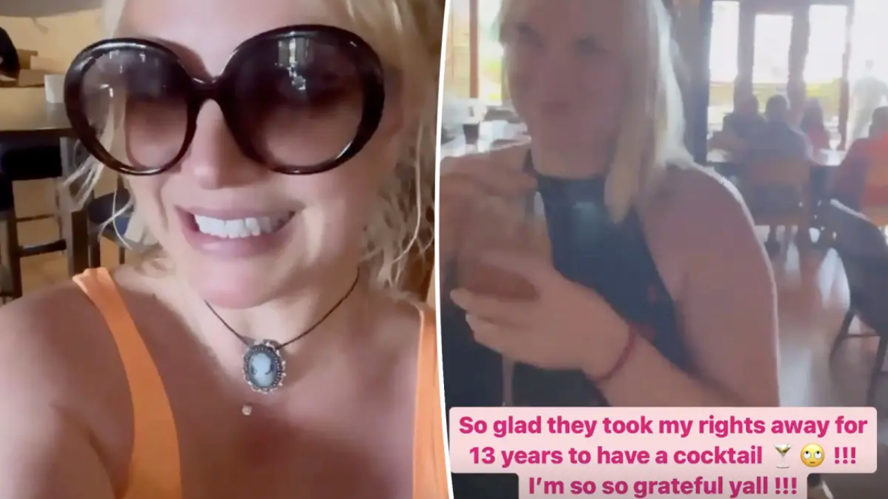 A cantora compartilhou um vídeo em suas redes sociais sentada no bar bebendo um coquetel com sua assistente Victoria Asher