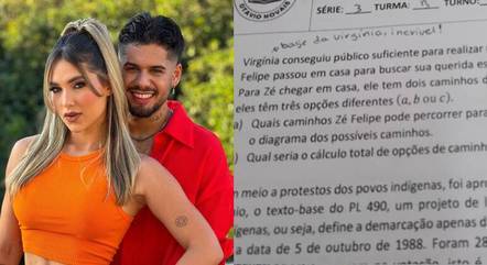 Prova do colégio viralizou nas redes sociais e a professora diz que a citação foi para descontrair e chamar a atenção dos alunos (Foto: Reprodução)