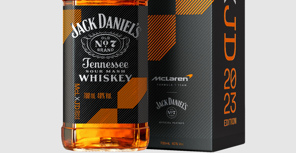 Garrafa da Jack Daniel’s em parceria com a McLaren Racing chega ao ...