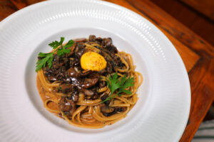 Foto: tagliolini con gamberi, do Nino Cucina. Crédito: César Rebouças.