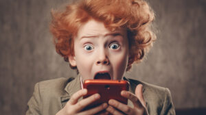 Uso de smartphones por crianças.