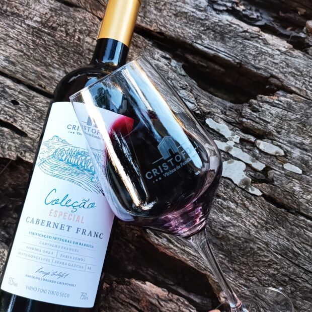 Cristofoli Coleção Cabernet Franc com fermentação integral. Crédito: Divulgação.