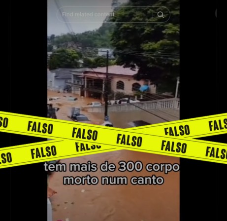 Fake News sobre tragédia no RS. Reprodução Lupa, plataforma de combate à desinformação por meio do fact-checking e da educação midiática.