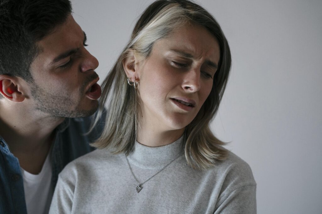 wife husband having fight