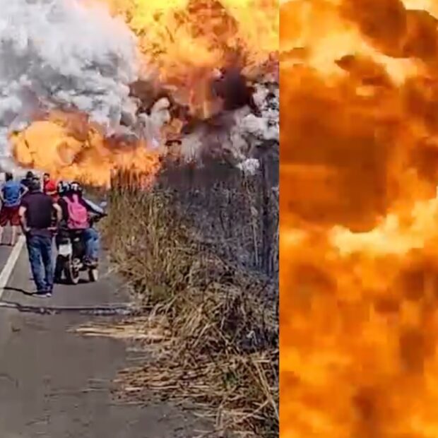 explosao de um caminhao de gas deixou seis pessoas feridas na rodovia br 010 em paragominas pa 1720050117947 v2 4x3