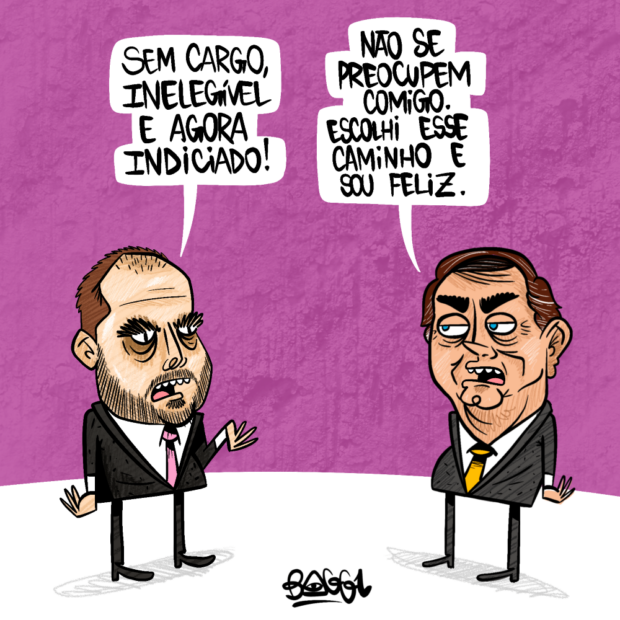 charge eduardo bolsonaro caminho feliz