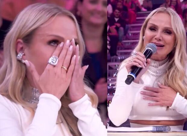 A apresentadora recebeu uma linda homenagem da emissora que foi narrada pelo seu filho primogênito, Arthur.