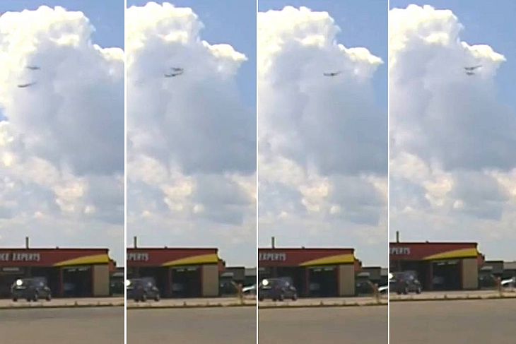 csm montagem mostra a sequencia dos dois avioes comerciais se aproximando perto do aeroporto de syracuse em nova york reproducao policia do norte de syracuse fbc68da7d8