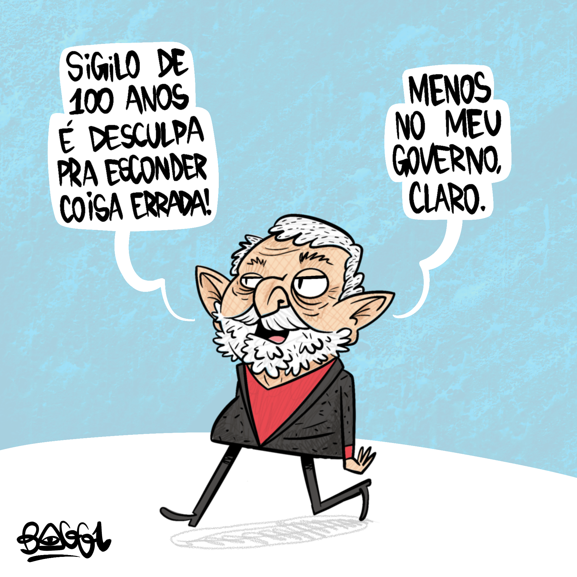 charge lula sigilo 100 anos governo