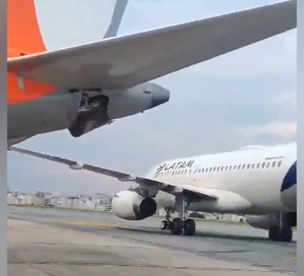 colisao aviao aeroporto de congonhas foto