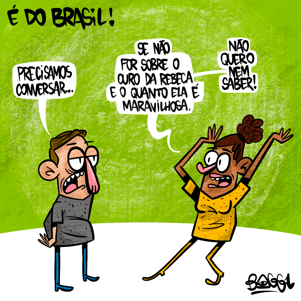 charge ouro rebeca andrade brasil