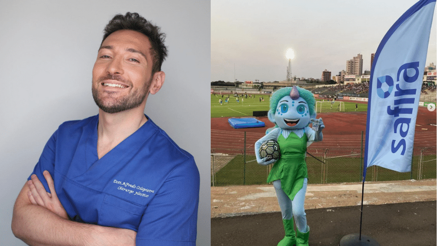 medico alfredo colapietra e mascote da empresa de agua que patrocina o time 1722882524236 v2 900x506