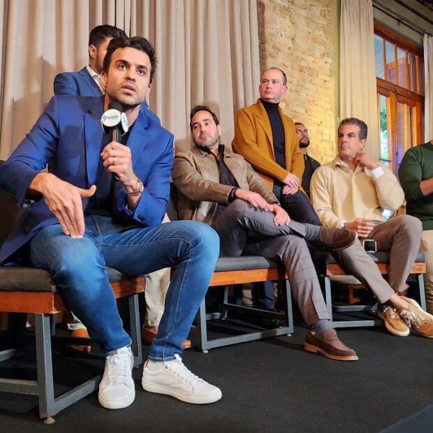 Palestrante Pablo Marçal, Tadeu Lockermann CEO Grupo Protagonistas do Brasil, Luciano Perez CEO Vivax TV, Alvaro Garneiro