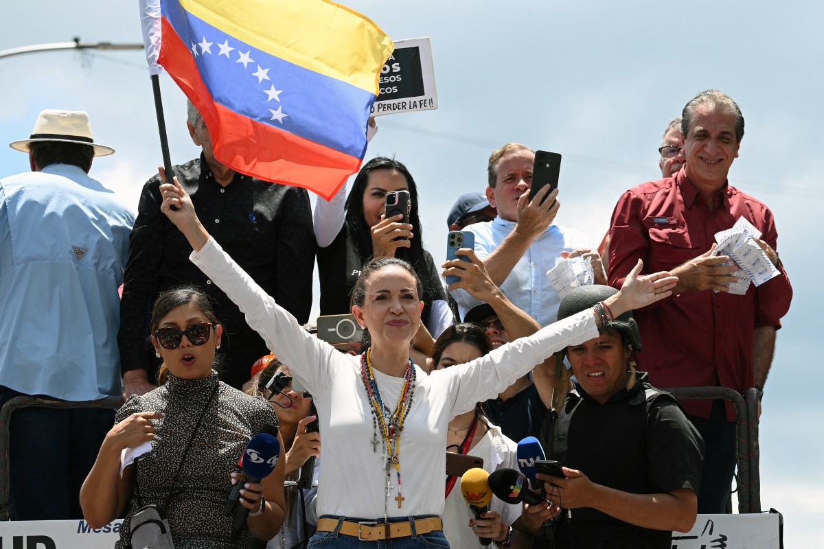 venezuela election opposition protest machado corina