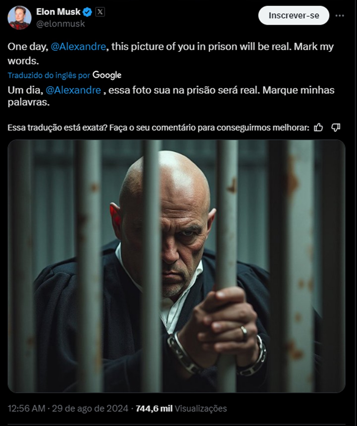 elon musk ameaca alexandre de moraes