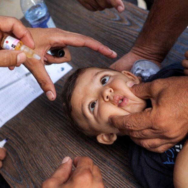 palestinian israel conflict health vaccine polio