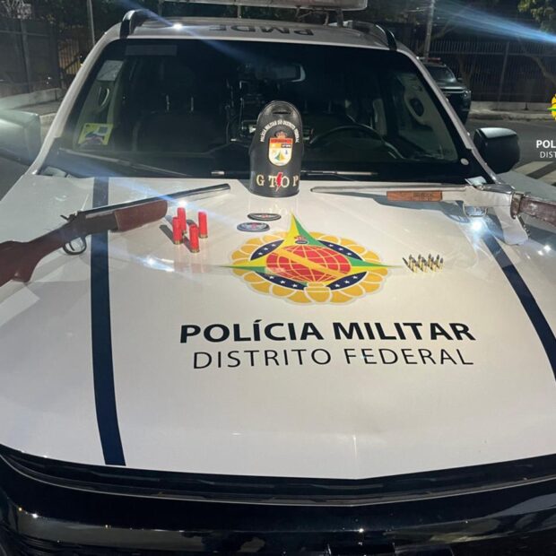 dupla é presa por porte ilegal de arma de fogo em planaltina