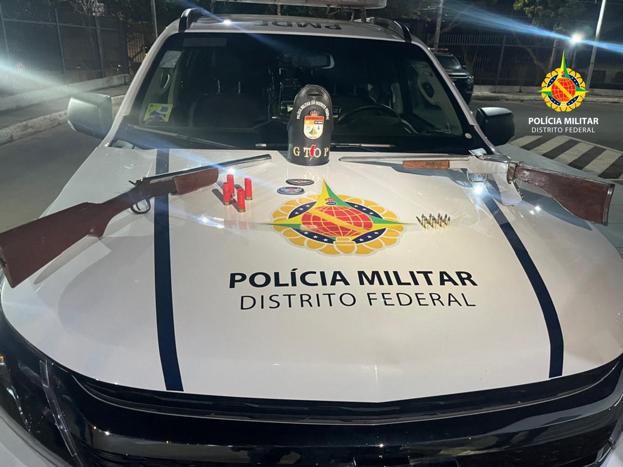 dupla é presa por porte ilegal de arma de fogo em planaltina