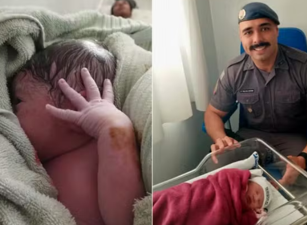 pm em serviço foi acionado pela esposa e fez o parto da filha