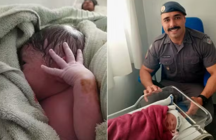 pm em serviço foi acionado pela esposa e fez o parto da filha