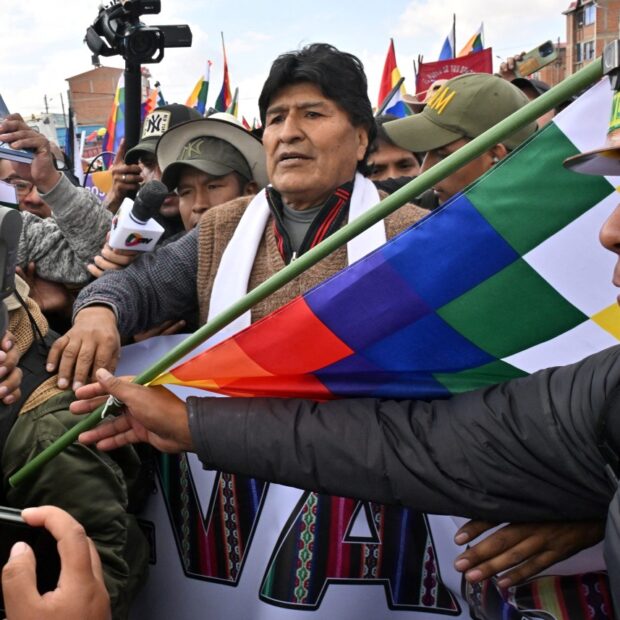 bolivia morales supporters march