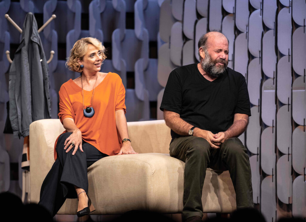 Comédia O Caso, com Otávio Muller e Letícia Isnard. Crédito: Ricardo Brajterman.