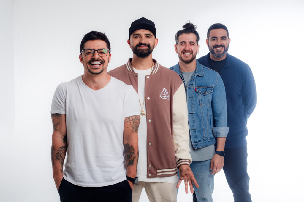 Projeto "4 Amigos", composto por Thiago Ventura, Afonso Padilha, Dihh Lopes e Márcio Donato/ Divulgação