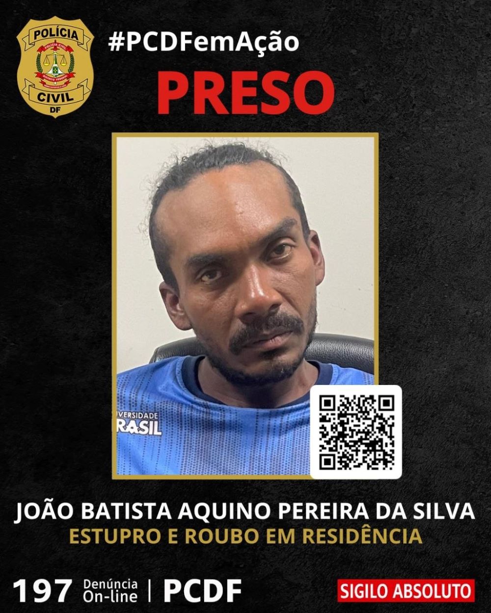 estuprador preso