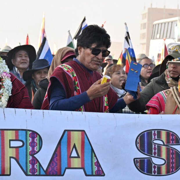 bolivia morales supporters march
