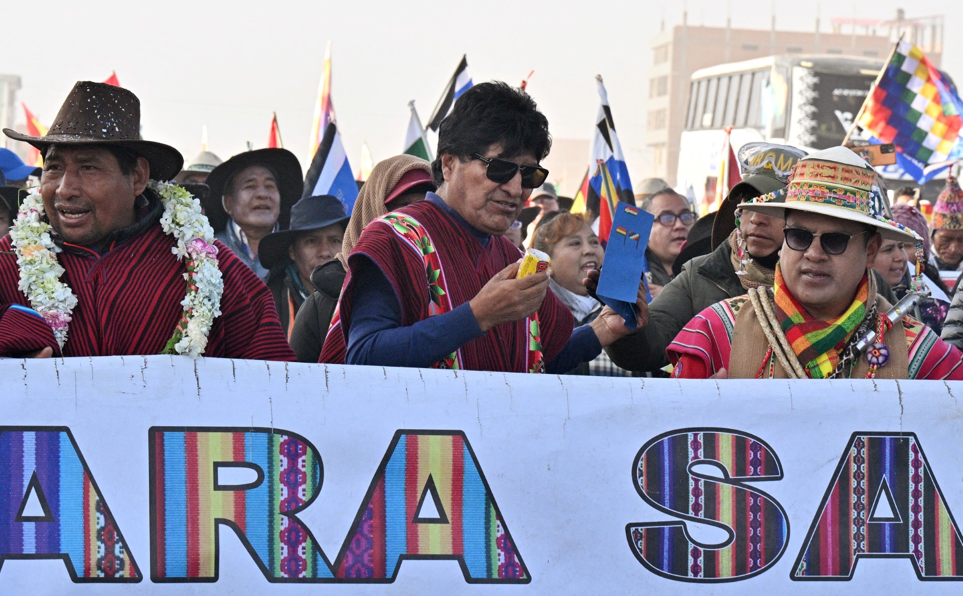 bolivia morales supporters march