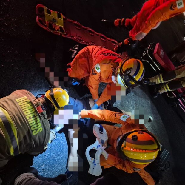 motociclista ferido após colisão