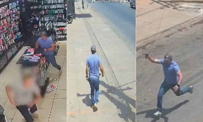 empresário persegue adolescente com arma de fogo