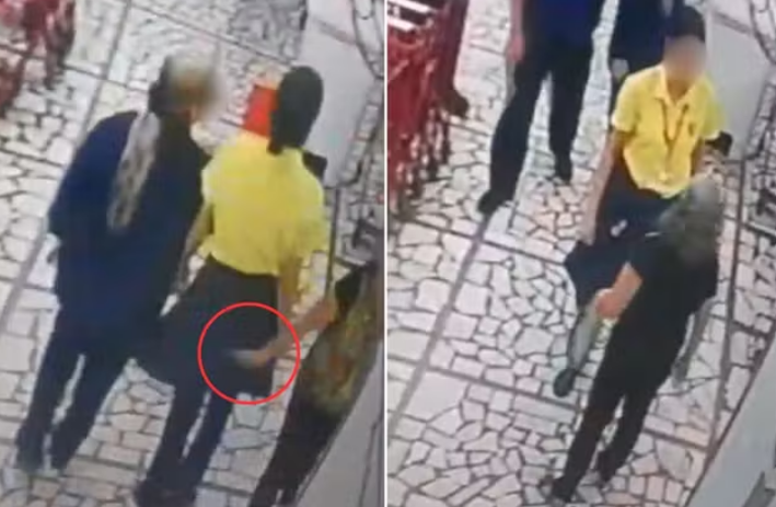 idosa presa por importunação