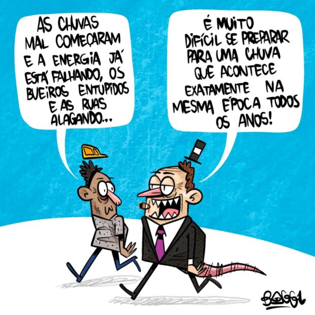 governo chuva despreparo charge