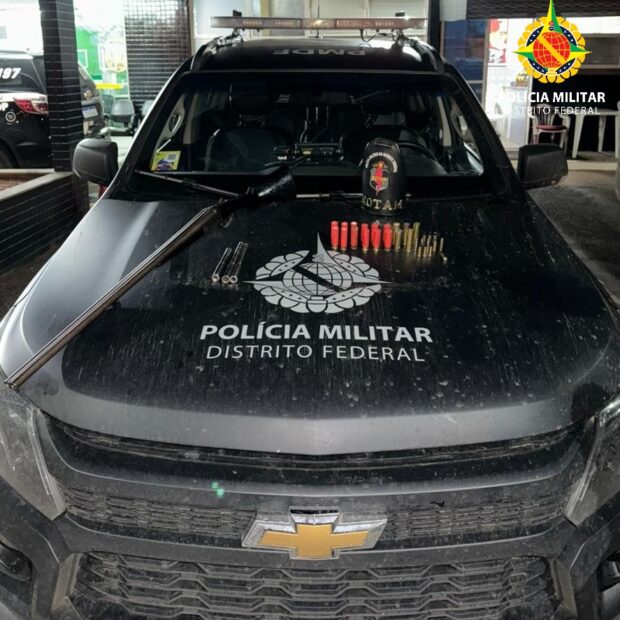 homem preso por porte ilegal de arma de fogo